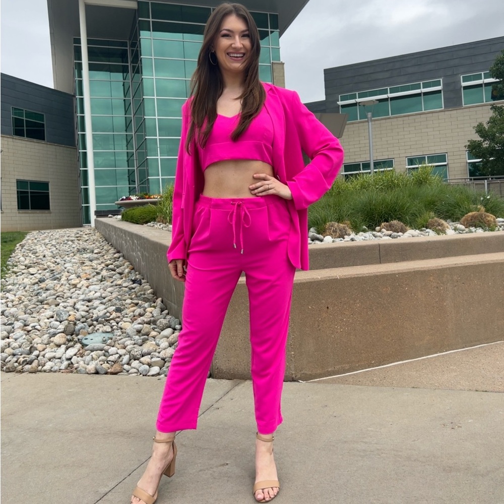 Women's Pink Jumpsuit 3 piece